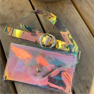 Iridescent waist bum bag